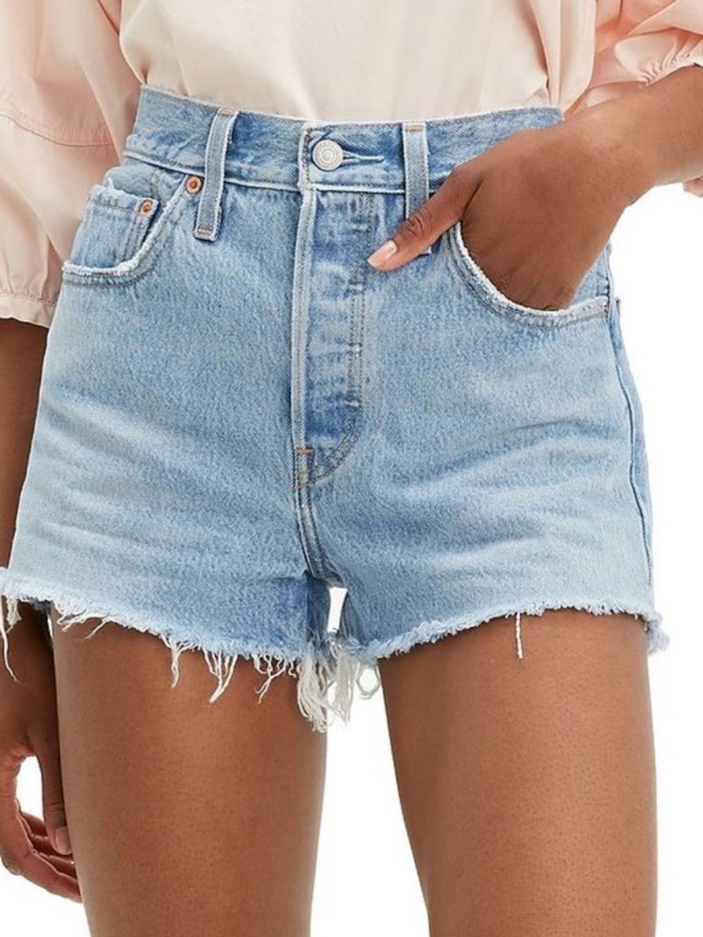 Levi’s 501 Original Fit High Rise Denim Cut-Off Shorts